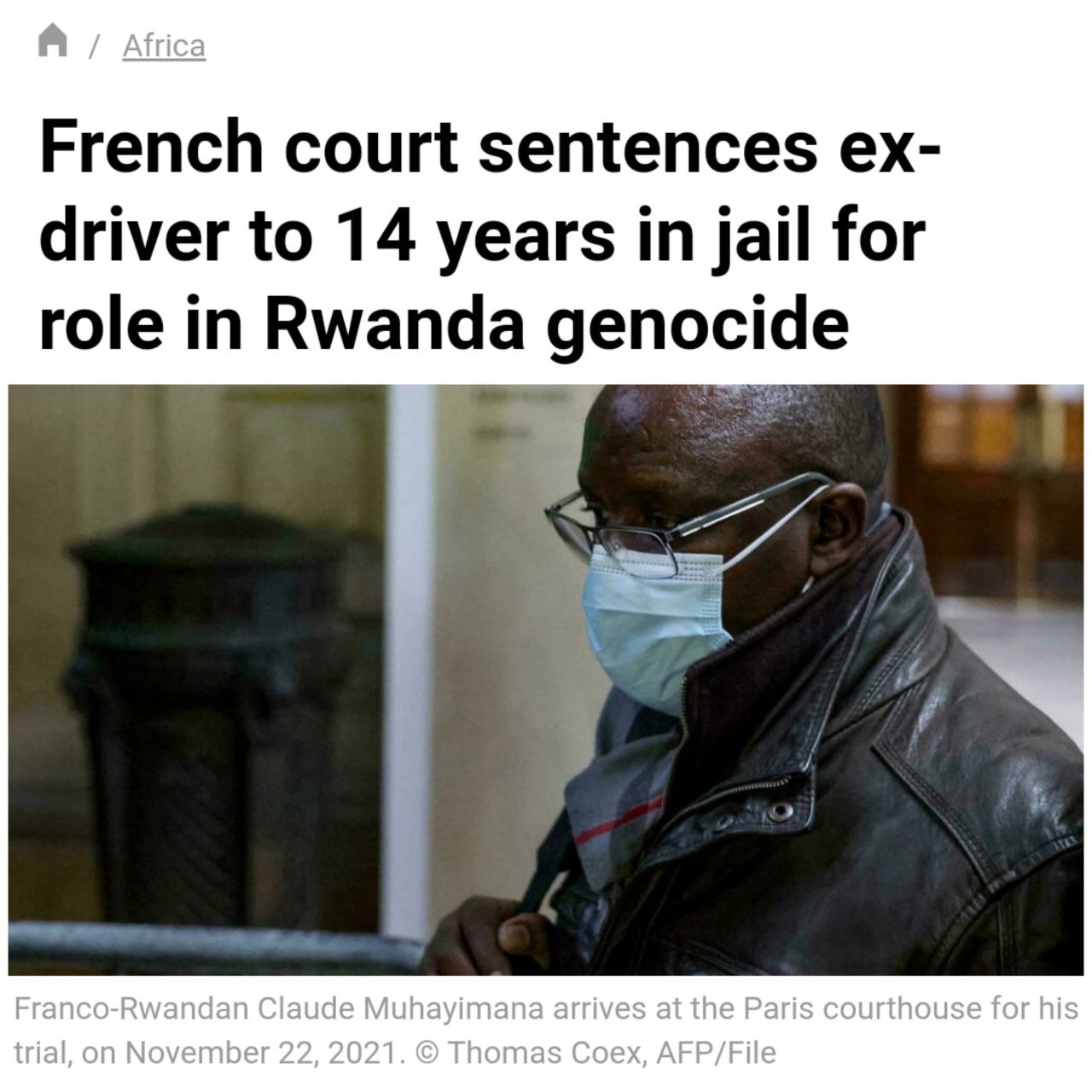 ‏شهروند فرانسوی-رواندایی به جر …